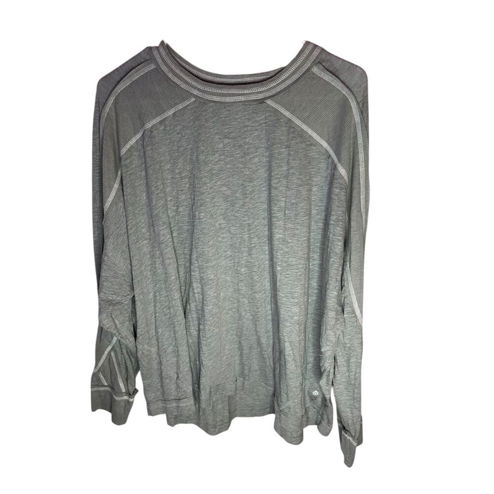 Free People FP Movement Women's Gray Exposed Seam Sweatshirt M Casual